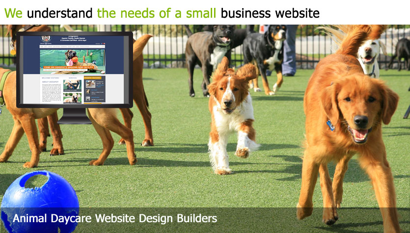 animal daycare web design template site builder