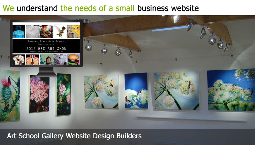 art school gallery web design template site builder