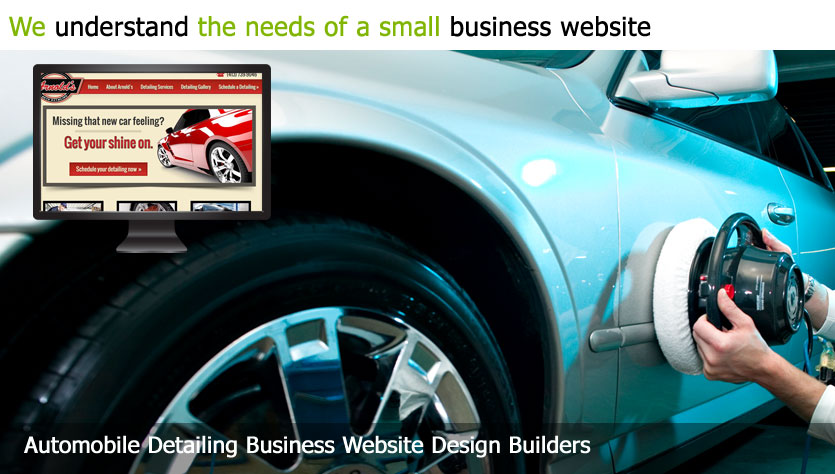 automobile detailing web design template site builder