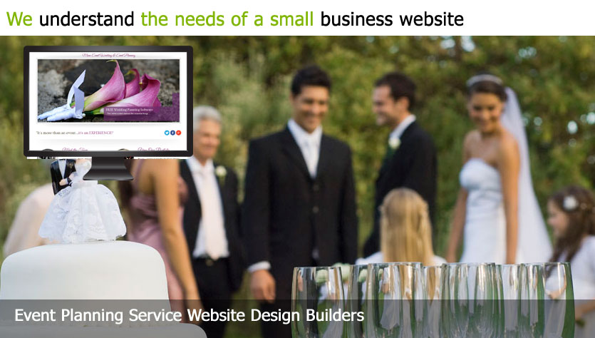 event planning service web design template site builder