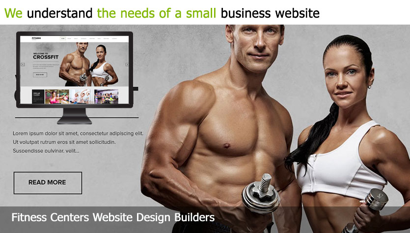 fitness center web design template site builder