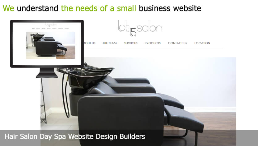 hair salon day spa web design template site builder