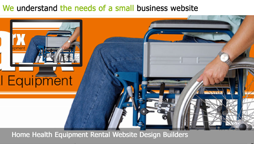 home health equipment rental web design template site builder