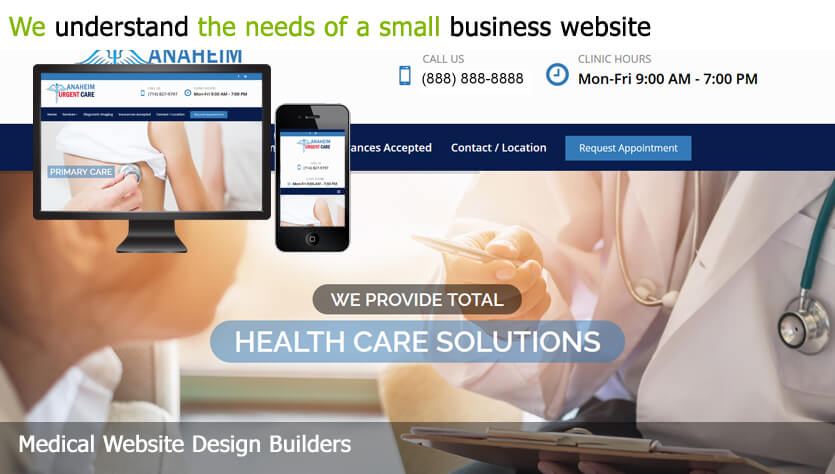medical web design template site builder