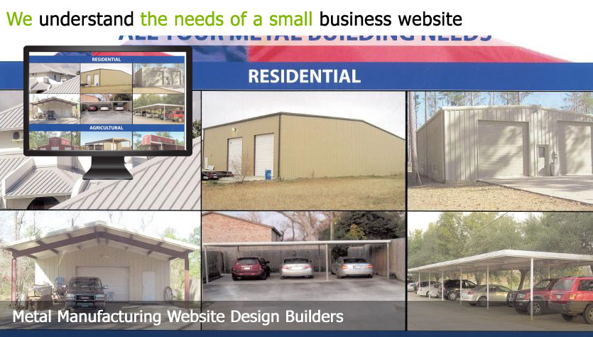 metal manufacturing web design template site builder