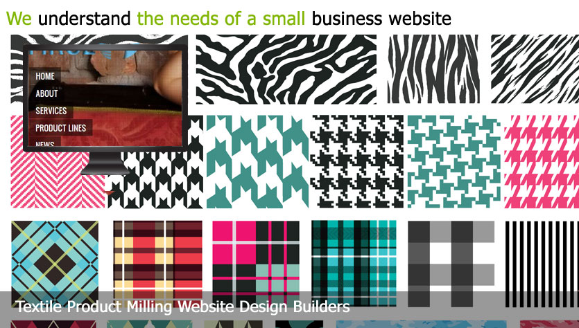 textile product milling web design template site builder